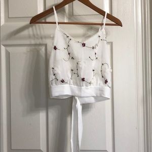Summer flower crop top